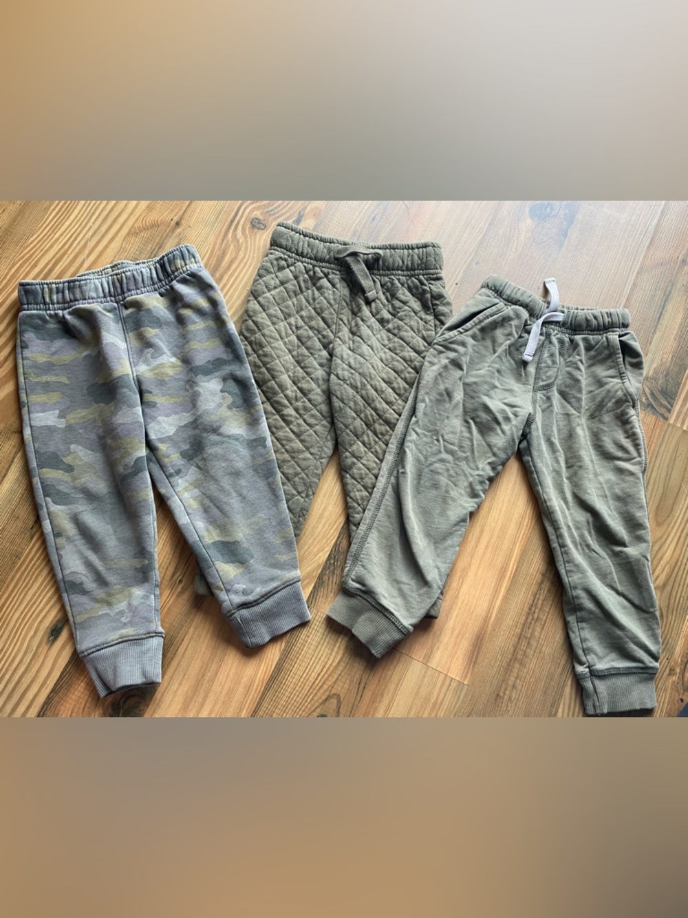 Cat & Jack Olive Green and Camo Kids Jogger Set